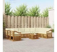 vidaXL Ensembles de canapés Lounge en bois d'acacia massif naturel – Mobilier extérieur modulable