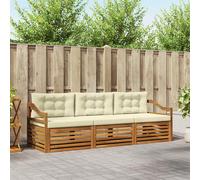 Ensemble de canapés d'extérieur 3 pcs Bois d'Acacia Massif Lounge patio vidaXL v