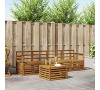 vidaXL Ensemble de canapés d'extérieur Lounge patio 5 pièces Bois d'Acacia Massif