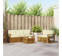 vidaXL Ensembles de canapés avec coussin 6 pcs Naturel et Beige