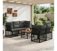 Ensemble de canapés d'extérieur 6 pc polyrotin canapé jardin modulaire vidaXL vi