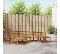 vidaXL – Ensemble de canapés d'extérieur 6 pcs – Bois d'ingénierie naturel, robuste