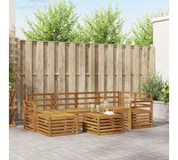 vidaXL Ensemble de canapés sectionnel moderne – Acacia massif naturel, mobilier de jardin – 9 pièces