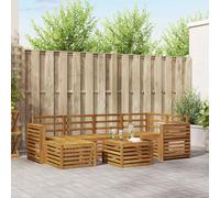 vidaXL Ensemble de canapés Naturel en bois d'acacia massif, mobilier de jardin moderne, 9 pcs