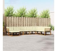 vidaXL Ensemble de canapés d'extérieur 24 pcs Naturel et Beige, Ensemble de canapés de Jardin, mobilier Moderne, Assise Durable pour terrasse, Style Chic, Bois Acacia Confortable