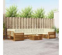 Vidaxl Ensemble De Canapés D'extérieur 8 Pcs Naturel Et Beige