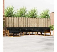 vidaXL Ensemble de canapés d'extérieur 24 pcs Naturel et Beige, Ensemble de canapés de Jardin, mobilier Moderne, Assise Durable pour terrasse, Style Chic, Bois Acacia Confortable