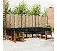 Ensemble de canapés d'extérieur avec coussin 9 pc meubles jardin social vidaXL v