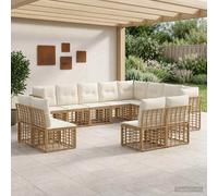 vidaXL Ensemble de canapés d'extérieur 12 pcs Noir et Gris foncé, Ensemble de canapés d'extérieur, mobilier en rotin, Assise modulable, détente au Jardin, Confort sur Patio