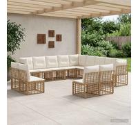 vidaXL Ensemble de canapés d'extérieur 13 pcs Noir et Gris foncé, Canapé d'extérieur, Sofa de Jardin, Meubles de Patio, Salon pour la terrasse, Coin détente