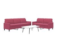 Ensemble de canapés 2 pcs avec coussins et traversins velours Multicolore G