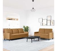 Ensemble de Canapés et Coussins et Traversins Mobilier 3 pcs Velours vidaXL