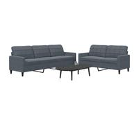vidaXL Ensemble de canapés 3 pcs Velours avec coussins et traversins Multicolore