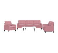 Ensemble de Canapés et Coussins et Traversins Mobilier 4 pcs Velours vidaXL