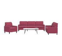 Vidaxl Ensemble De Canapés 3 Pcs Avec Coussins Et Traversins Velours Multicolore