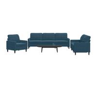 Ensemble de Canapés et Coussins et Traversins Mobilier 4 pcs Velours vidaXL