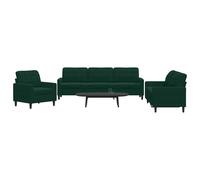 Ensemble de Canapés et Coussins et Traversins Mobilier 4 pcs Velours vidaXL