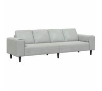 vidaXL Ensemble de canapés 4 places velours gris clair 250 x 77 x 76 cm