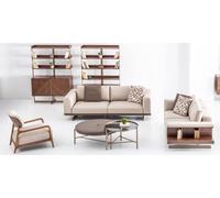 Ensemble de canapés modernes trois places deux places ensemble de meubles de luxe en tissu gris