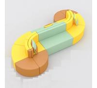 Ensemble de canapés modulables et flexibles au design abstrait, idéal for aménager des espaces lounge et d'attente créatifs dans les bureaux, les studios ou les espaces résidentiels innovants.(A)