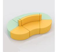 Ensemble de canapés modulables et flexibles au design abstrait, idéal for aménager des espaces lounge et d'attente créatifs dans les bureaux, les studios ou les espaces résidentiels innovants.(C)