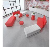 Ensemble de canapés modulaires - Sièges incurvés modernes pour bureaux, banques, salles de sport, salles de réunion - Design irrégulier polyvalent pour une assise de groupe confortable