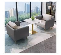 Ensemble De Canapés Rembourrés Avec Table En Pierre Frittée, Meubles De Café En Métal, Canapés D'affaires En Cuir De Qualité Supérieure, For Magasins, Salons De Beauté Et Espaces De Détente(B,73CM)