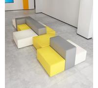 Ensemble de canapés rembourrés minimalistes, combinaison de sièges de réception for immeuble de bureaux, hall d'hôtel, aire de repos d'entreprise et hall de bureau, design stable et confortable(E)