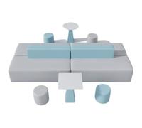 Ensemble de canapés sectionnels modulaires, canapé combiné Moderne avec Tables Basses et poufs, sièges Polyvalents for réception de Bureau, Salle d'attente, Hall d'entrée, Centre de Formation(7)