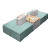 Ensemble de canapés sectionnels modulaires, canapé combiné Moderne avec Tables Basses et poufs, sièges Polyvalents for réception de Bureau, Salle d'attente, Hall d'entrée, Centre de Formation(16)