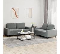 vidaXL Ensemble de canapés Sièges salle de séjour 2 pcs Tissu Rouge bordeaux
