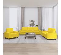 Ensemble de Canapés Sièges Salle de Séjour Maison 3 pcs Marron Tissu vidaXL