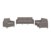 Ensemble de canapés vidaXL 3 pièces avec coussins en Tissu Taupe Taupe G
