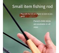 Ensemble de canne à pêche pour enfants avec mini perche télescopique ultra légère en fibre de carbone 1 2 m 1 5 m 1 8 m 2 1 m options de longueur EVA Grip Starter Kit (B)