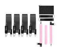 Ensemble de canne à Pilates multifonctionnelle et bande de résistance, équipement de gym portable pour jambes, hanches, taille et bras, équipement de musculation à domicile