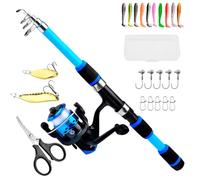 Ensemble de Canne à pour - Roix de Pliante légère et Bobine | Waterside Play Toy Kit pour Les Tout-Petits garçons Filles Toys Portables pour Pool Lake Games extérieurs de des