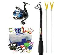 Ensemble de cannes à pêche FISH-XPRO - Starter Set Deluxe - Compact et léger - Idéal pour voyager