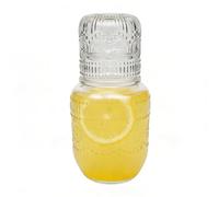 Ensemble de carafe à eau - Couvercle en verre de chevet, carafe élégante pour thé, café, lait, jus, verres pour table de chevet, cuisine, table à manger, maison, bureau, relaxation et hydratation