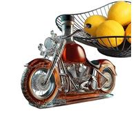 Ensemble de carafe à vin en verre fabriquée à la main avec robinet et quatre verres à whisky | Motif moto, affichage de bar élégant, pour motards et amateurs de whisky, avec