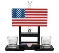 Ensemble de carafe à whisky avec drapeau des États-Unis. Cadeaux uniques pour homme ou papa, cadeaux de bar à domicile. Alcool à liqueur, gobelet de bar, carafe à décanter