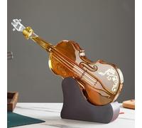 Ensemble de carafe à whisky personnalisé de 1000 ml, carafe créative for guitare/violon avec bouchon, distributeur de whisky, anniversaire, coffret cadeau (Color : A)