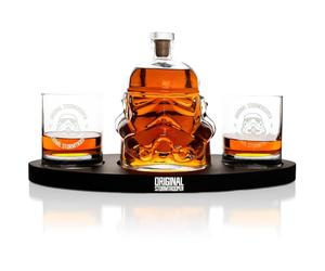 Ensemble de carafe Stormtrooper original avec 2 verres à whisky 3D, pour whisky Bourbon, Scotch et Gin, carafe de 750 ml, verres de 300 ml, cadeau d'anniversaire pour homme et femme - ThumbsUp !