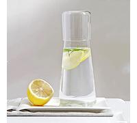Ensemble de carafes à eau de chevet transparentes avec verre pour chambre à coucher, table de chevet, carafe à eau de nuit avec verre, bain de bouche et carafe pour salle de bain, pour chambre d'amis