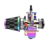 Ensemble de carburateurs de moto de course pour PWK 21 24 26 28 30 32 34 mm à glissière plate colorée Vergaser pour moto tout-terrain Keihin 50-250 cc (ensemble de 34 mm)
