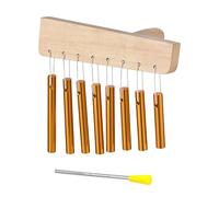 Ensemble De Carillons À Main En Bois 8 Tons - Instrument De Musique En Tube D'aluminium Avec Base En Bois, Barre De Percussion Sonore Résonante Claire Avec Bâton | Parfait Pour Les Cours De Musique, L