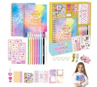 Ensemble de carnet de scrapbooking - Carnet d'écriture créatif, livre de souvenirs décoratif, kit de papeterie | Journal pour filles pour le journal artistique, les expériences de voyage