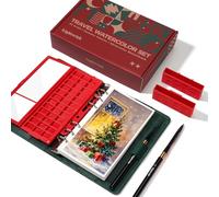 Ensemble de Carnets de Croquis à Aquarelle Portables, Presse à chaud Coton 100% 6.69 * 3.94Inch - Set avec Palette Céramique 36 Fonds et Pinceaux à Eau - Pour Débutants, Esquisse Urbaine et Voyage