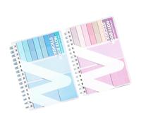 Ensemble de carnets de notes adhésives, bloc-notes rechargeables multifonctionnels avec étiquette adhésive autocollante pour l ' organisation scolaire