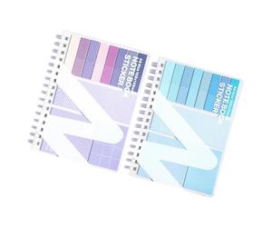 Ensemble de carnets de notes adhésives, bloc-notes rechargeables multifonctionnels avec étiquette adhésive autocollante pour l ' organisation scolaire