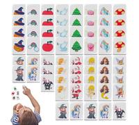 Ensemble de carreaux de Mahjong - Ensemble de carreaux de Mahjong de voyage portable - 1 bloc pour et adultes pour fête à la maison, garçons, filles, pique-nique, anniversaire, Halloween